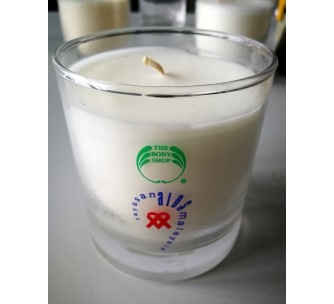 245ml Glass Candle with Transparent Sticker